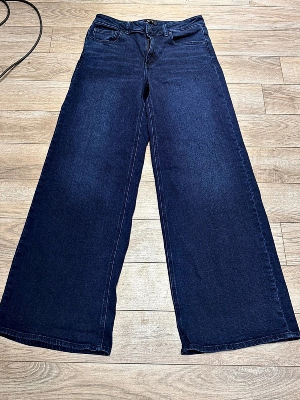 Quince Bella Stretch Wide Leg Jeans in Deep Blue Sea size 30/32 Like New